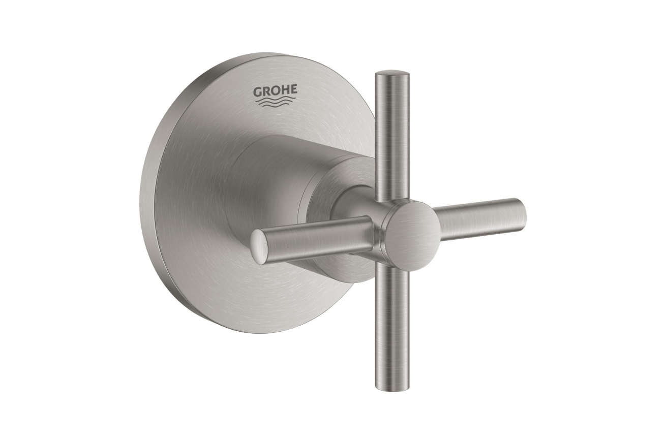 Внешняя часть вентиля GROHE Atrio, крестообразная ручка, суперсталь (19069DC3)