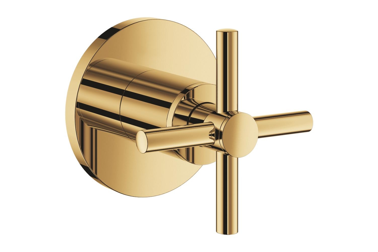 Внешняя часть вентиля GROHE Atrio, крестообразная ручка, холодный рассвет глянец (19069GL3)
