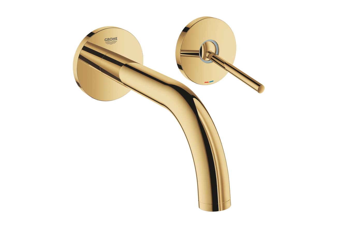 Внешняя часть смесителя для раковины GROHE Atrio Joy настенного монтажа на 2 отверстия, холодный рассвет глянец (19287GL3)
