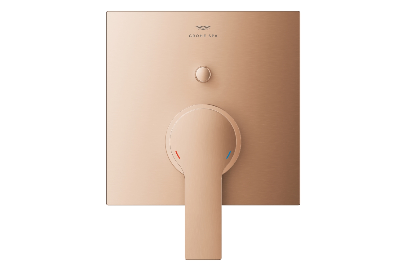Внешняя часть смесителя для ванны GROHE Allure скрытого монтажа на 2 потребителя, квадратная, теплый закат матовый (19315DL1)