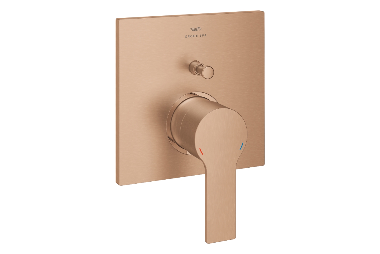 Внешняя часть смесителя для ванны GROHE Allure скрытого монтажа на 2 потребителя, квадратная, теплый закат матовый (19315DL1)