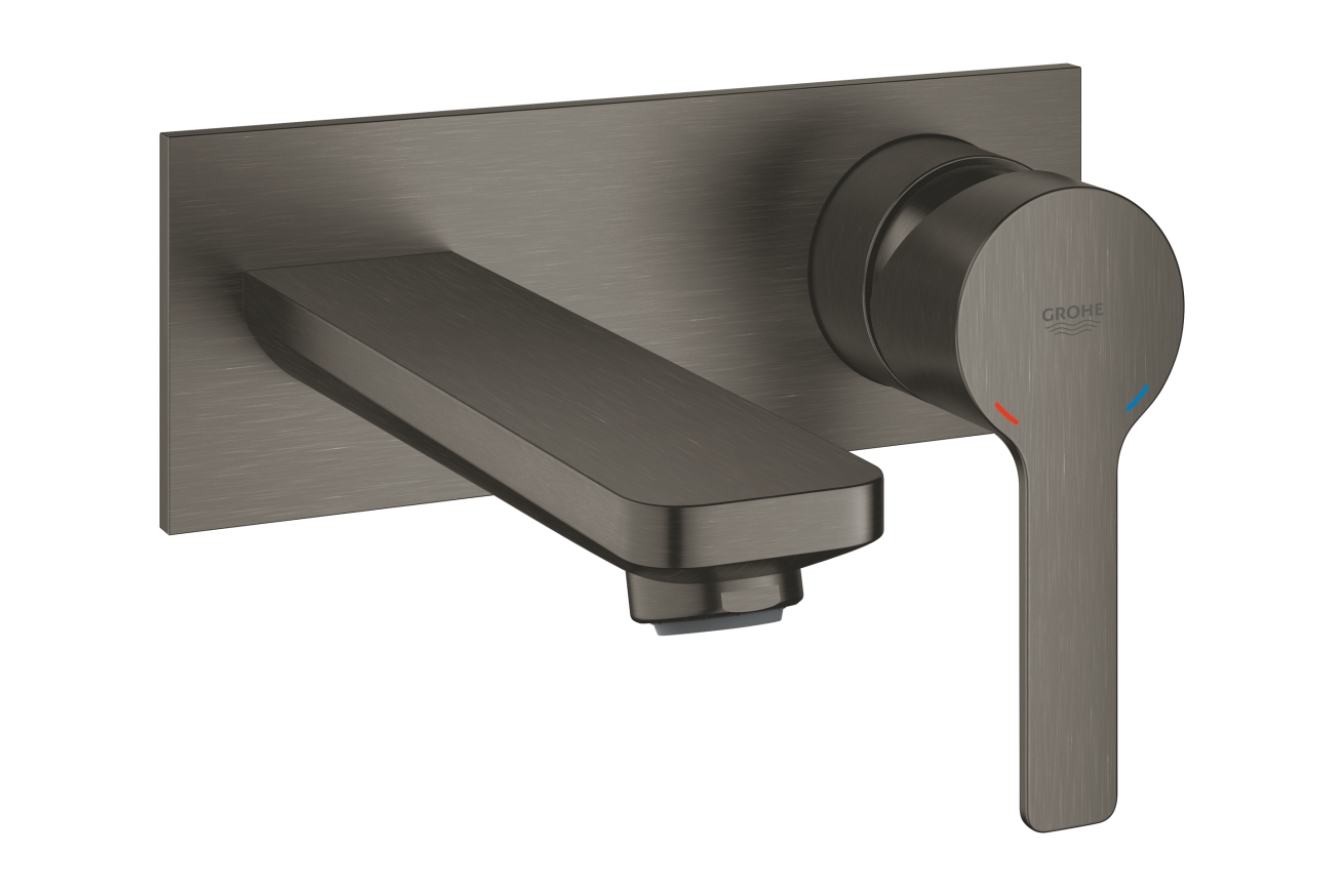 Внешняя часть смесителя для раковины GROHE Lineare на 2 отверстия, темный графит матовый (19409AL1)