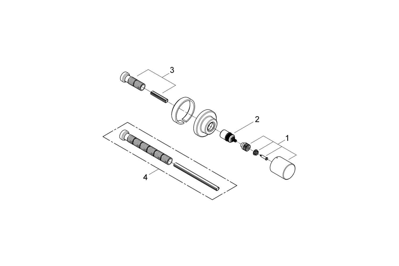 Внешняя часть вентиля GROHE Grohtherm 3000 Cosmopolitan, хром (19470000)