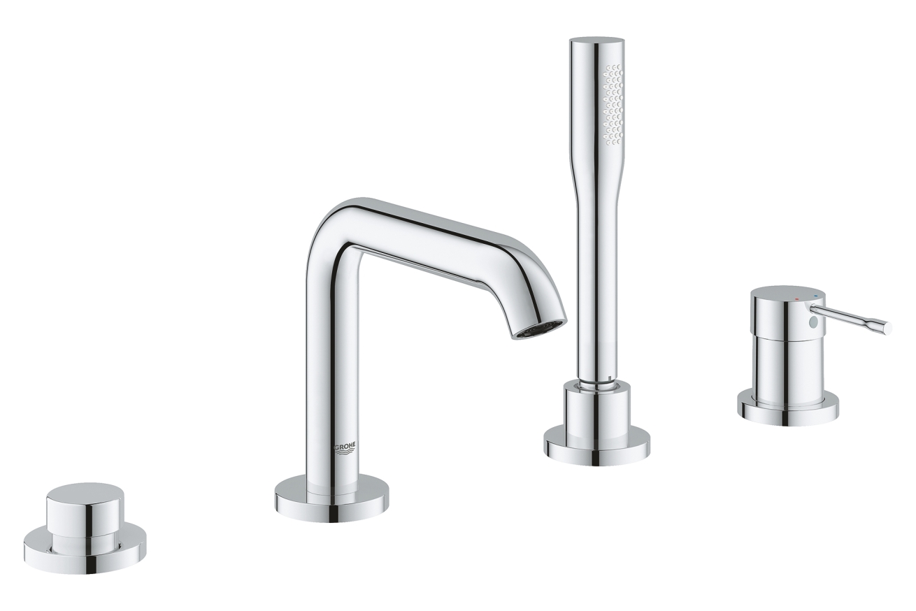 Смеситель для ванны GROHE Essence на 4 отверстия, на край ванны, хром (1957800A)