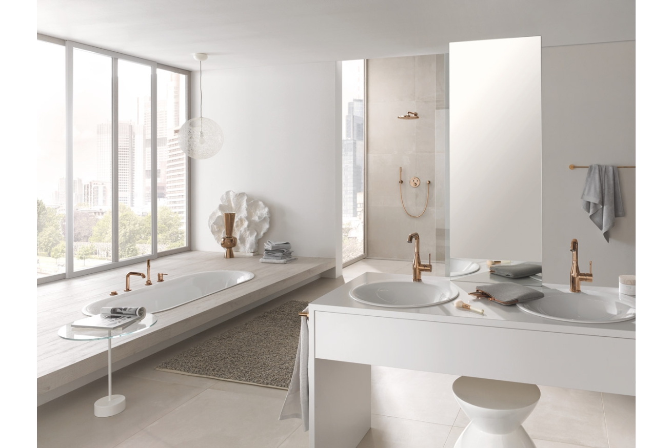 Смеситель для ванны GROHE Essence на 4 отверстия, на край ванны, теплый закат глянец (19578DA1)