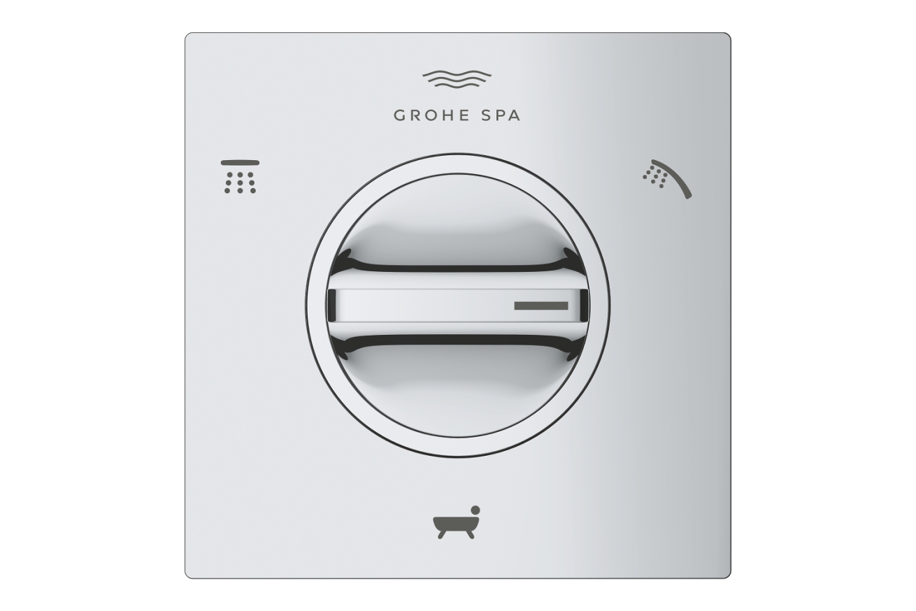 Внешняя часть переключателя потоков GROHE Allure на 3 положения, хром (19590001)