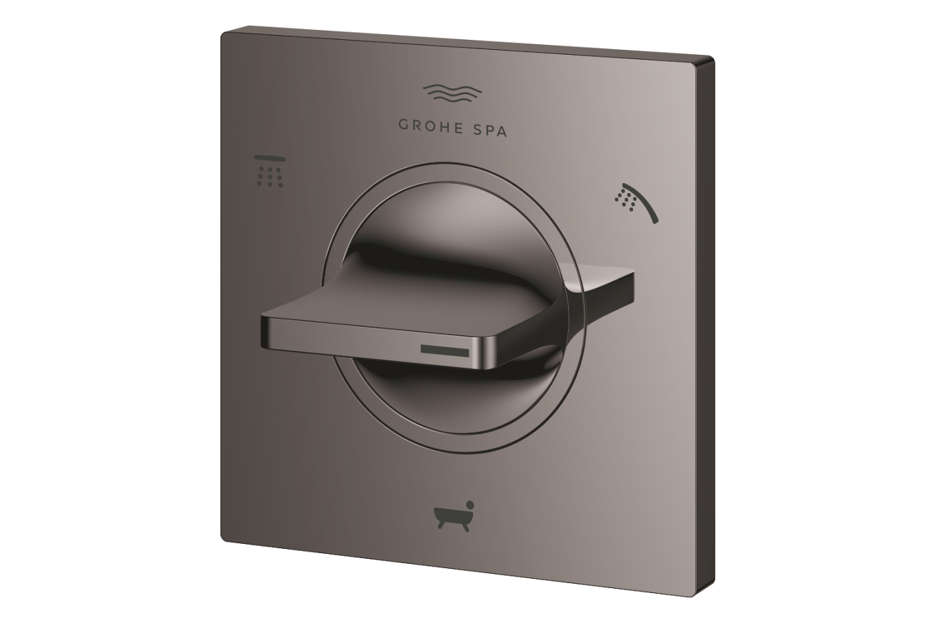 Внешняя часть переключателя потоков GROHE Allure на 3 положения, темный графит глянец (19590A01)