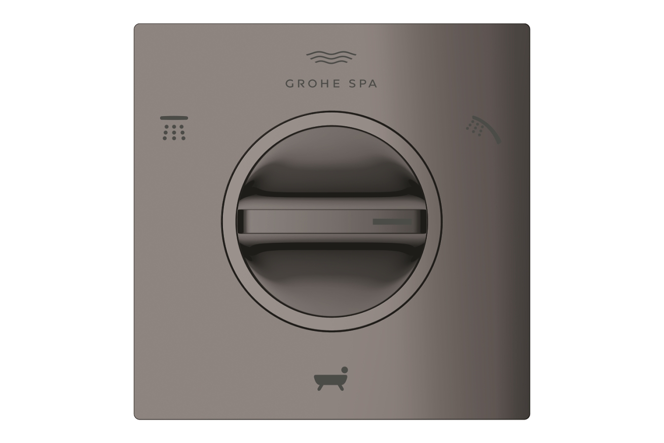 Внешняя часть переключателя потоков GROHE Allure на 3 положения, темный графит глянец (19590A01)