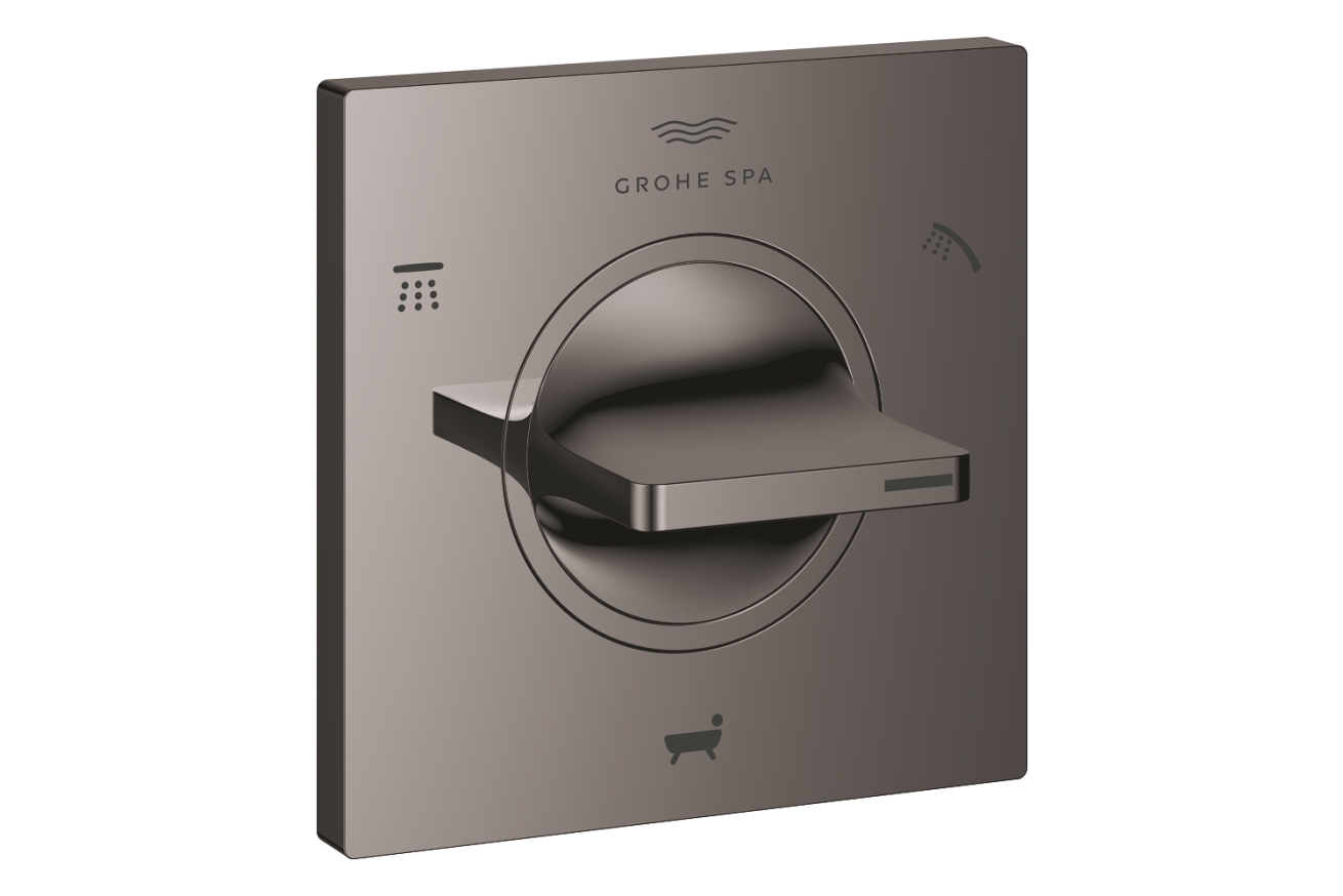 Внешняя часть переключателя потоков GROHE Allure на 3 положения, темный графит глянец (19590A01)