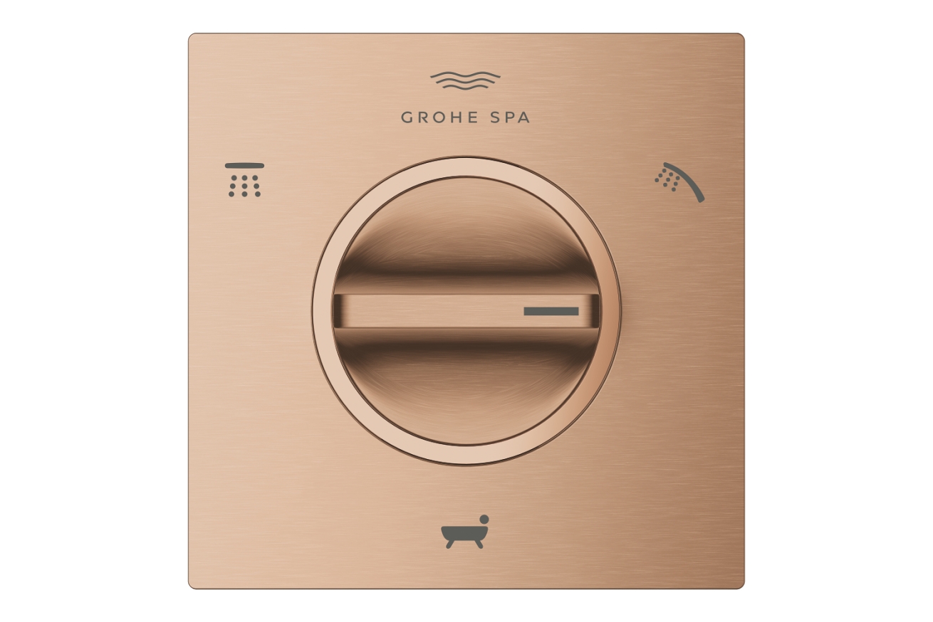 Внешняя часть переключателя потоков GROHE Allure на 3 положения, теплый закат матовый (19590DL1)