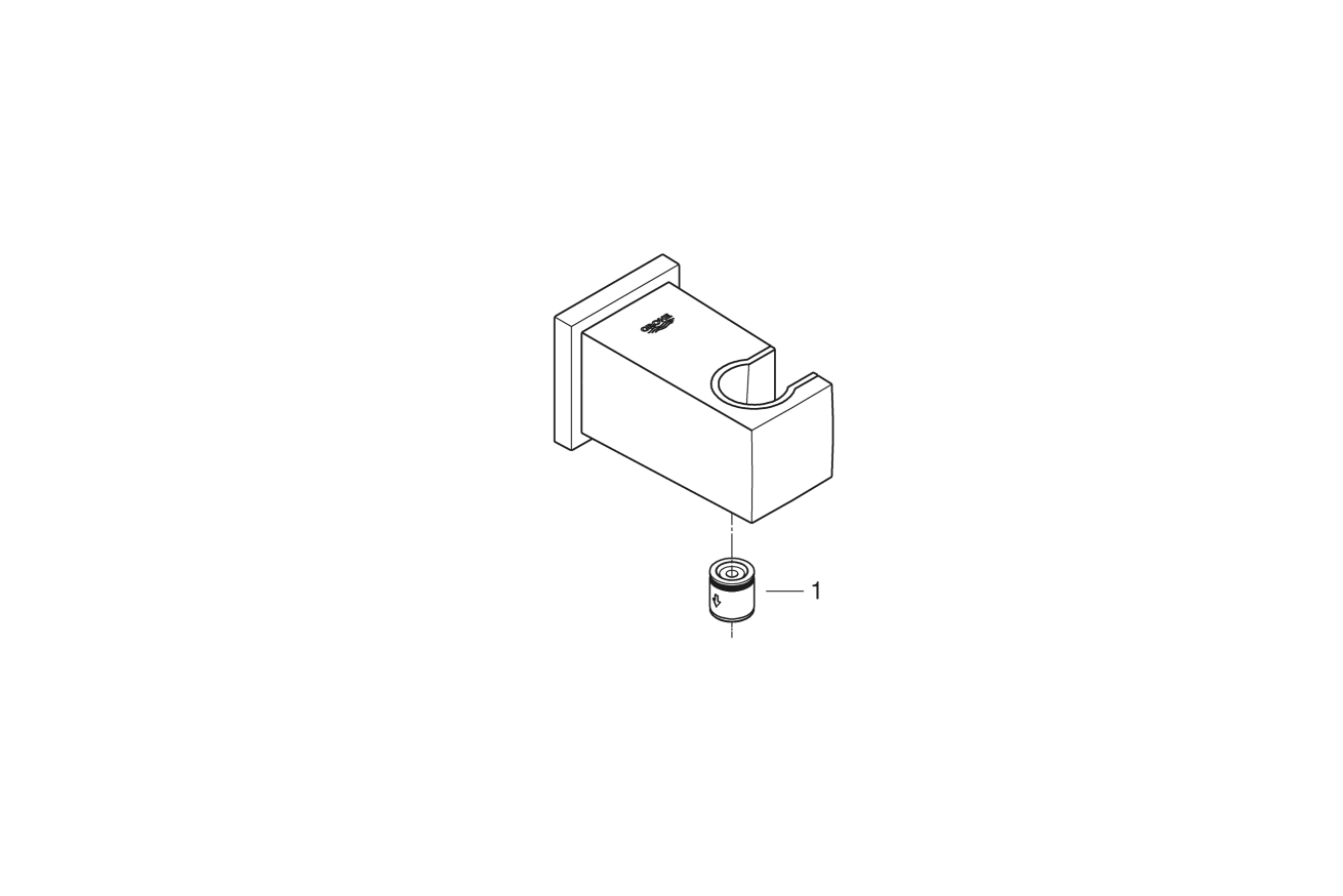 Готовый комплект для ванной комнаты GROHE Eurocube, с верхним душем Tempesta 250 Cube, хром (25239000)