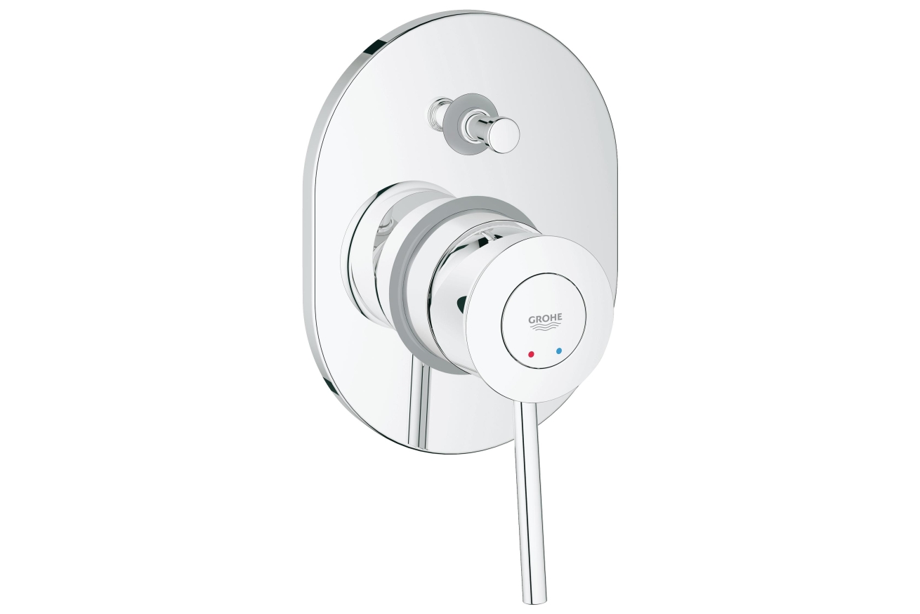 Смеситель для ванны GROHE BauClassic в комплекте с монтажной частью, хром (29047000)