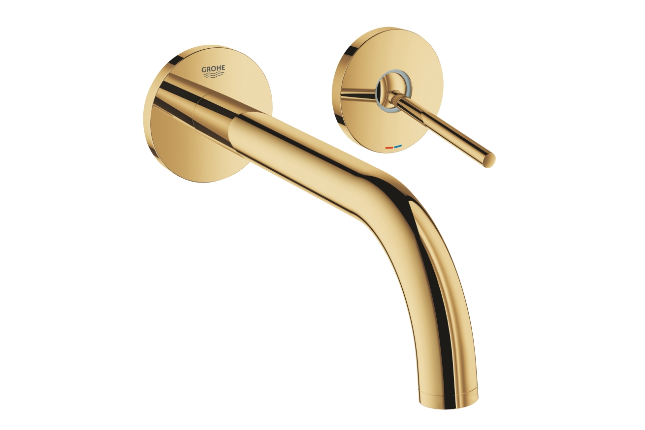 Внешняя часть смесителя для раковины GROHE Atrio Joy настенного монтажа на 2 отверстия, холодный рассвет глянец (19918GL3)