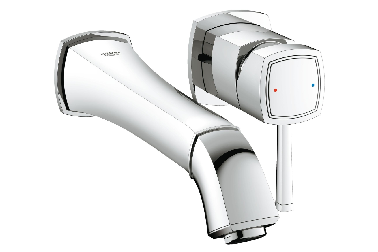 Внешняя часть смесителя для раковины GROHE Grandera на 2 отверстия (вынос 234 мм), хром (19930000)
