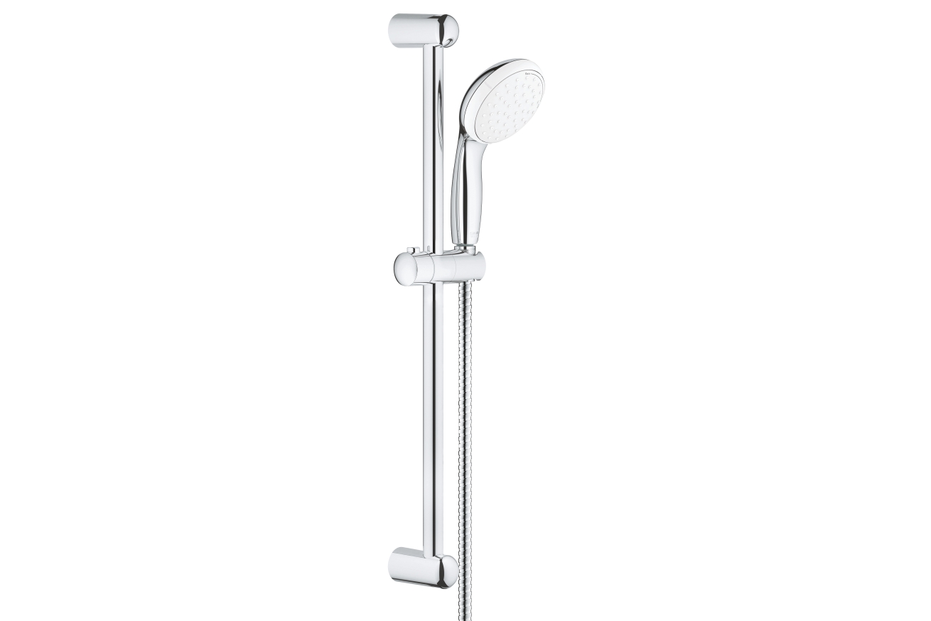 Душевой гарнитур GROHE Tempesta 100, 2 режима струи, душевая штанга 600 мм, 5,7 л/мин, хром (26803000)
