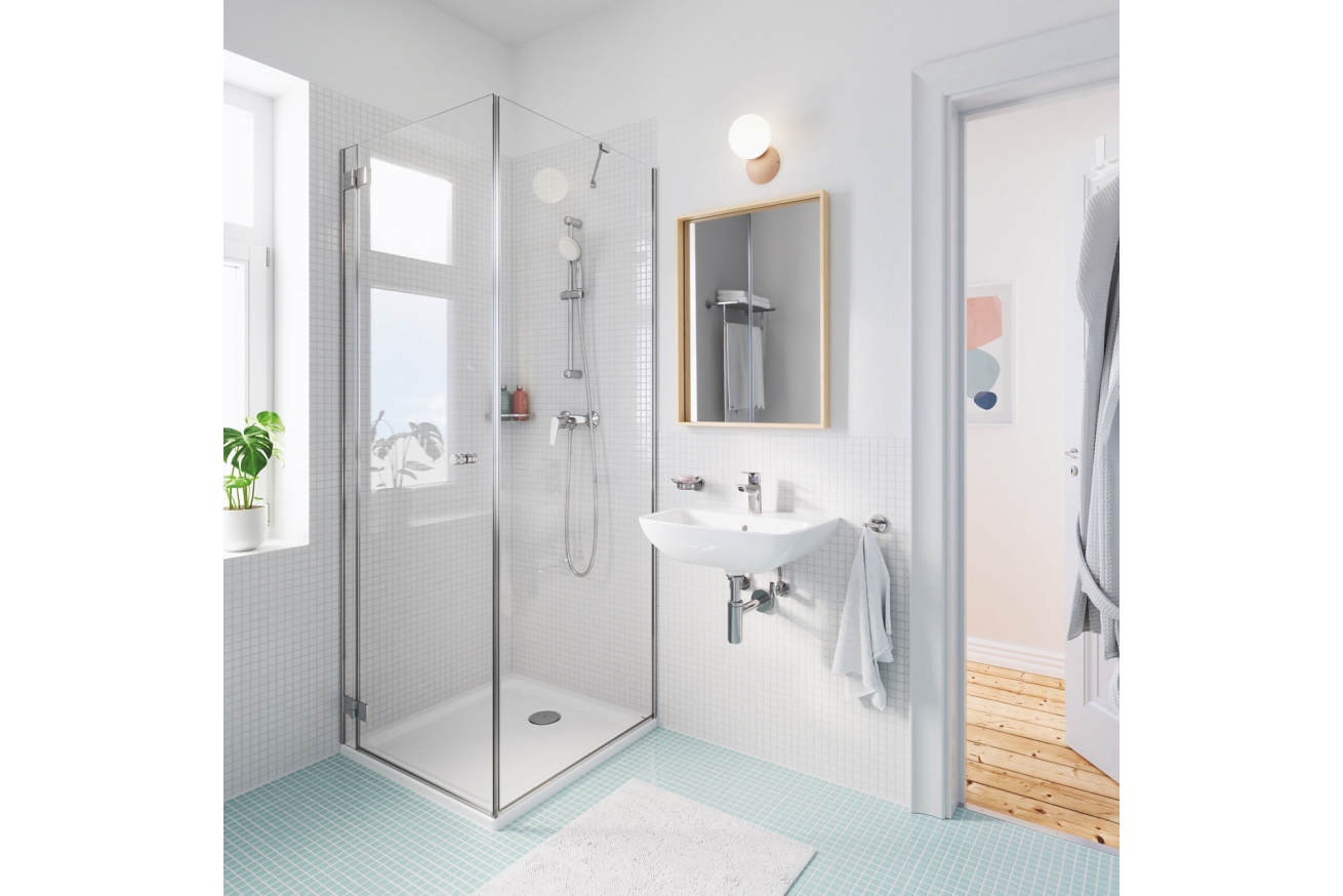 Душевой гарнитур GROHE Tempesta 100, 2 режима струи, душевая штанга 600 мм, 5,7 л/мин, хром (26803000)