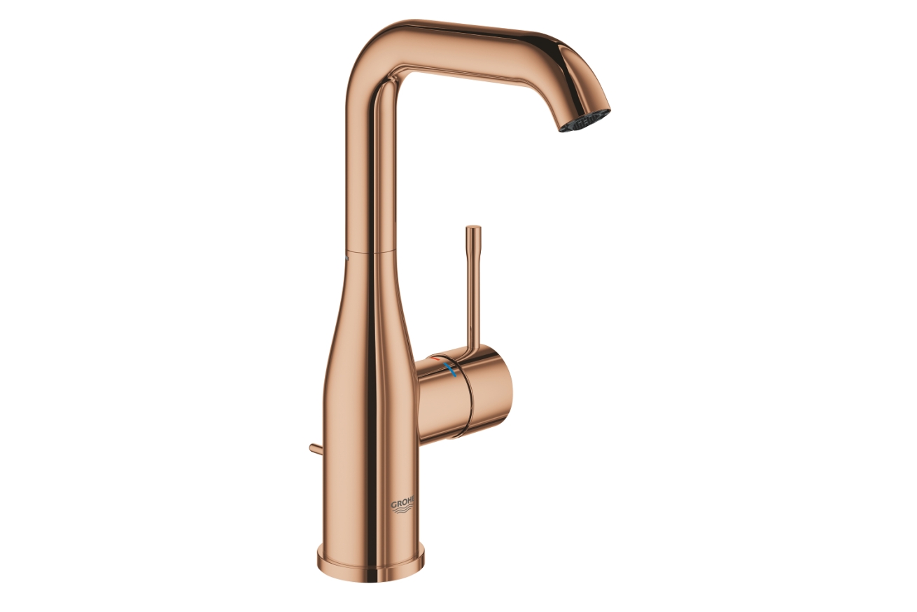 Смеситель для раковины GROHE Essence с донным клапаном, L-size, теплый закат глянец (24174DA1)