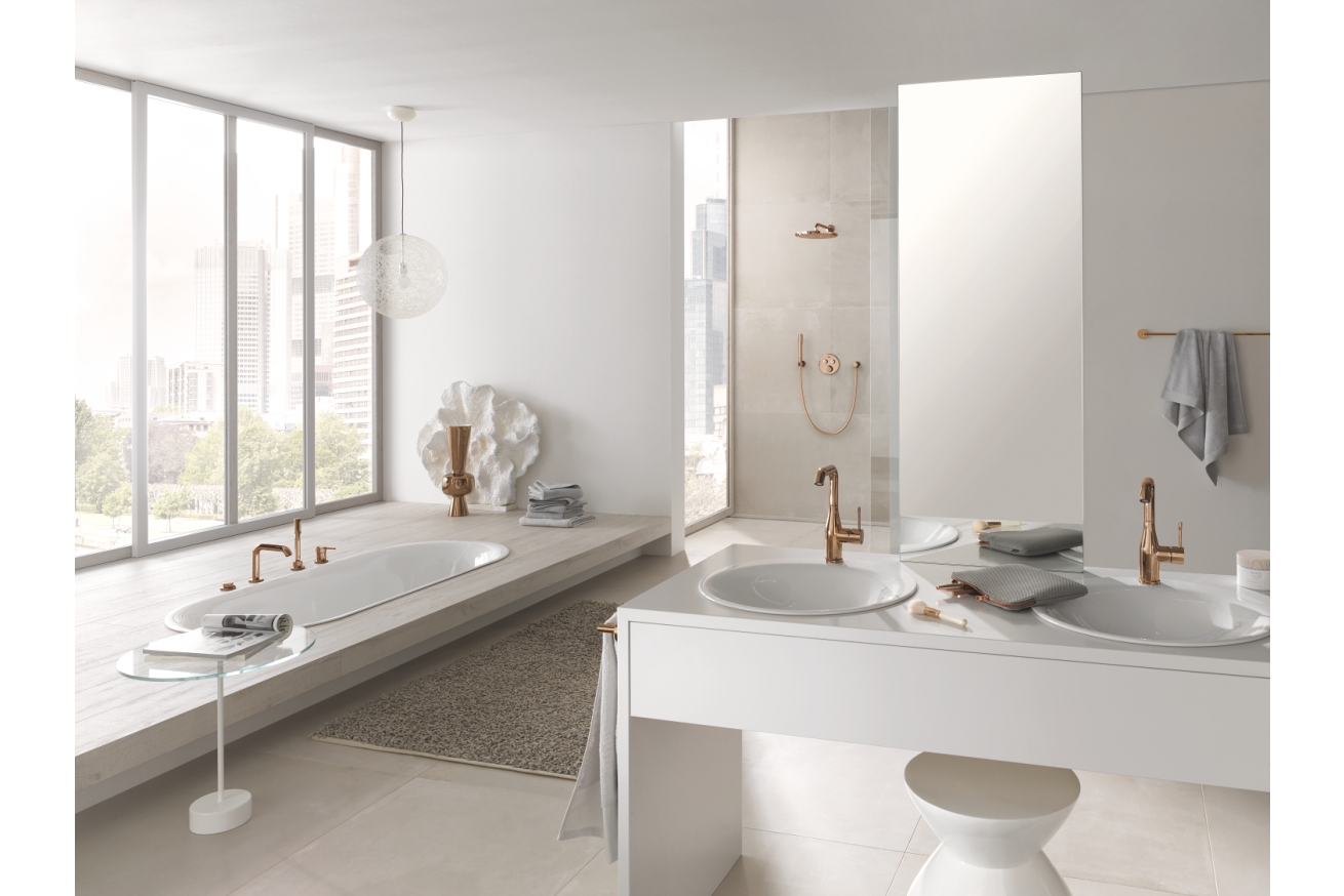 Смеситель для раковины GROHE Essence с донным клапаном, L-size, теплый закат глянец (24174DA1)