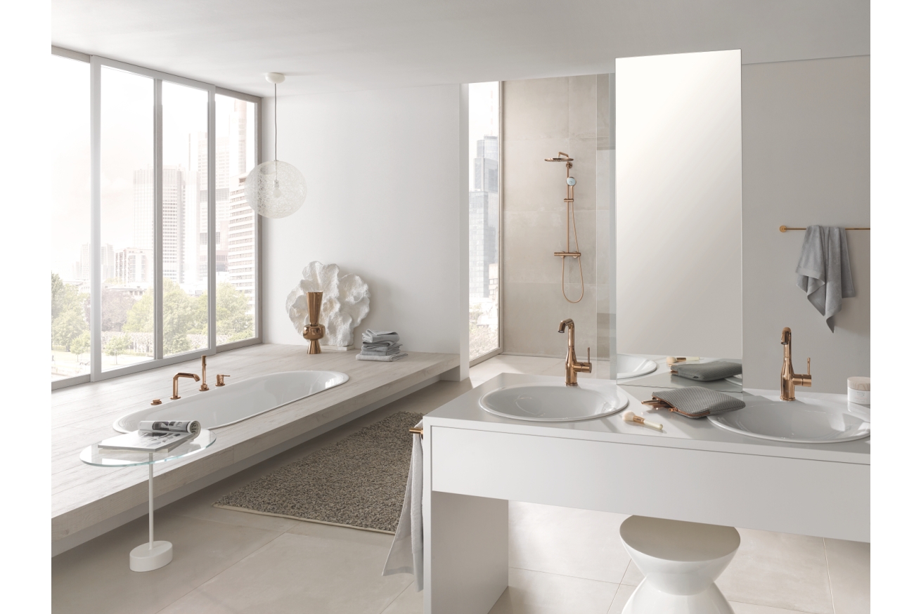 Смеситель для раковины GROHE Essence с донным клапаном, L-size, теплый закат глянец (24174DA1)