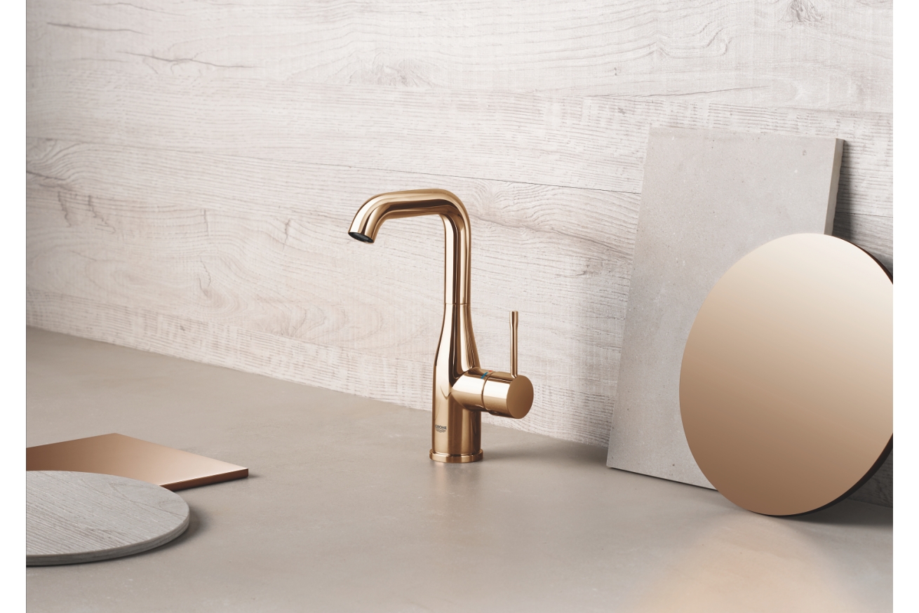 Смеситель для раковины GROHE Essence с донным клапаном, L-size, теплый закат глянец (24174DA1)