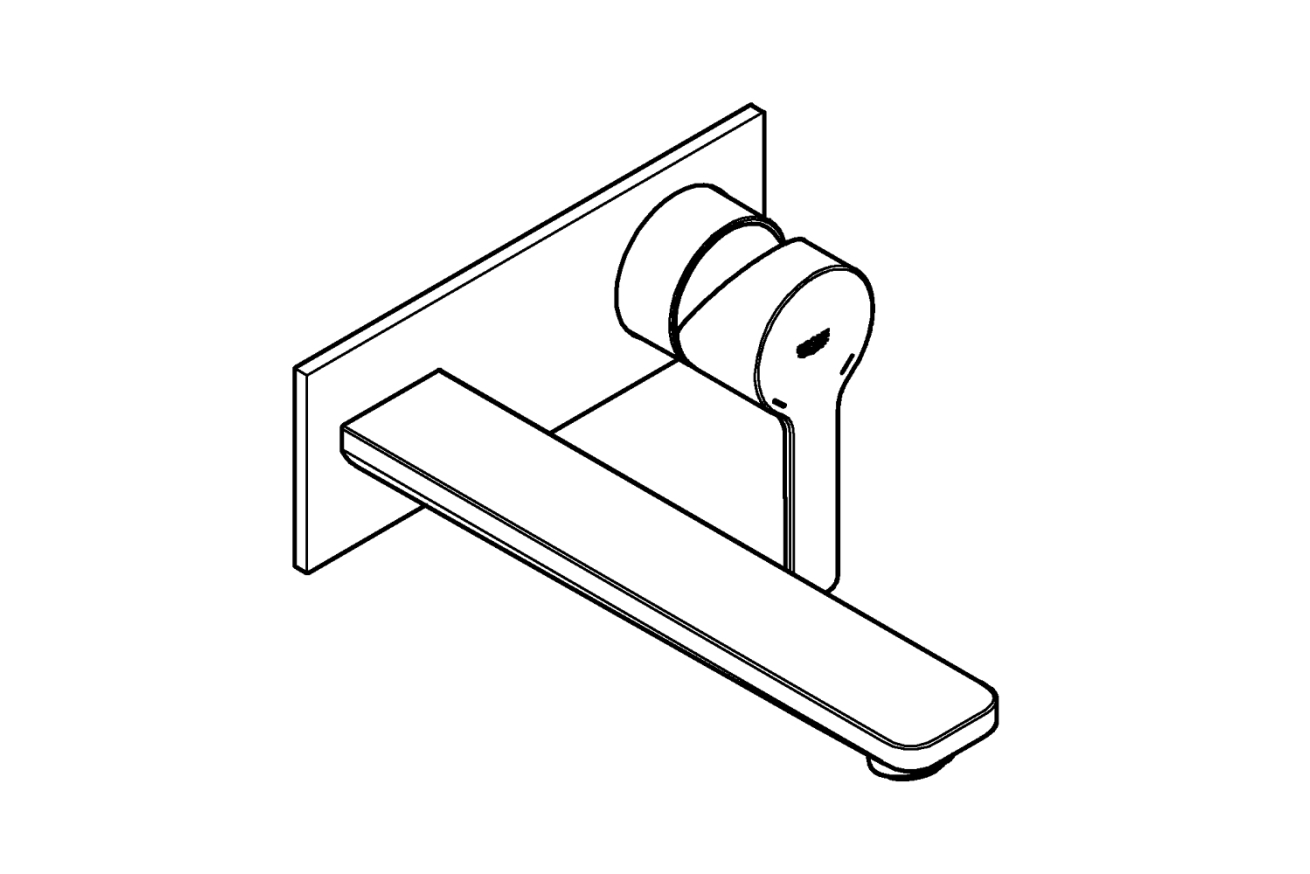 Внешняя часть смесителя для раковины GROHE Lineare, L-Size, хром (23444001)