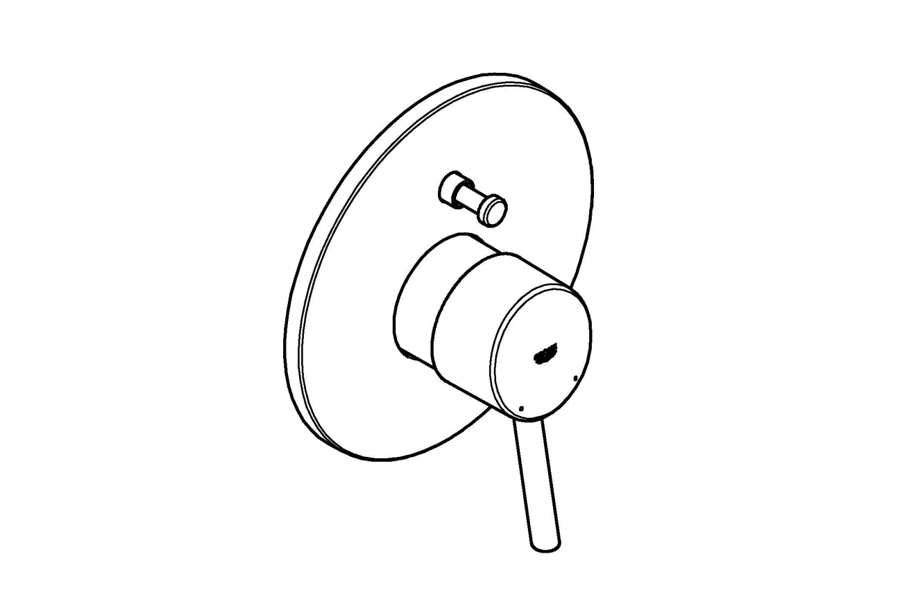 Смеситель для ванны GROHE Concetto в комплекте с монтажной, хром (32214001)