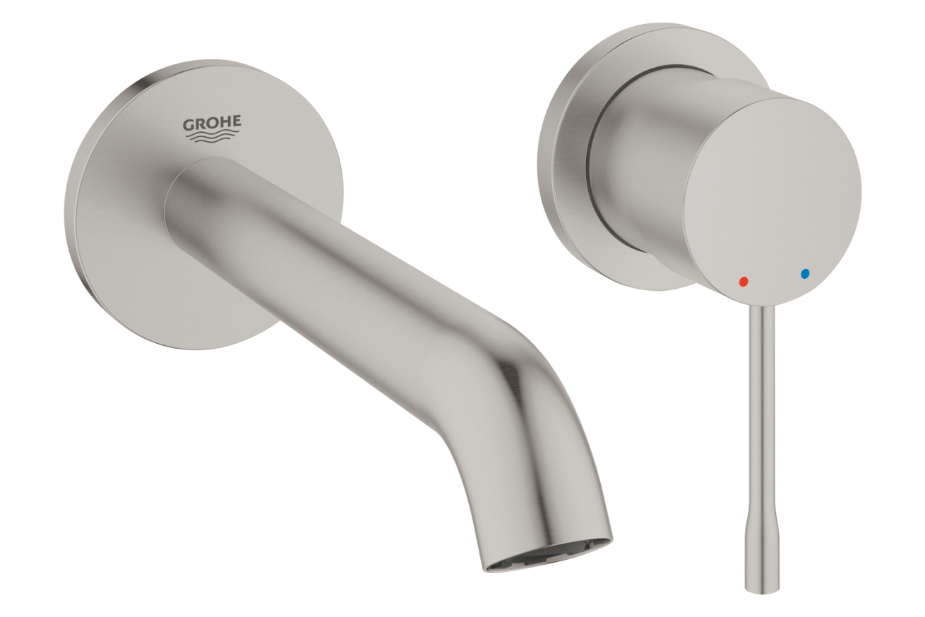 Внешняя часть смесителя для раковины GROHE Essence скрытого монтажа, на 2 отверстия, M-Size, суперсталь (29192DC1)