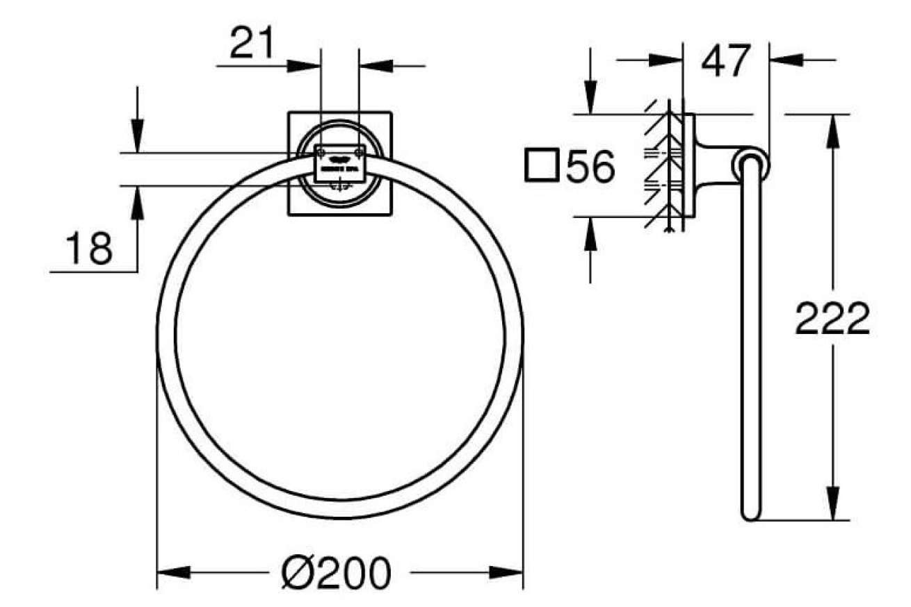 Кольцо для полотенца GROHE Allure (40339001)
