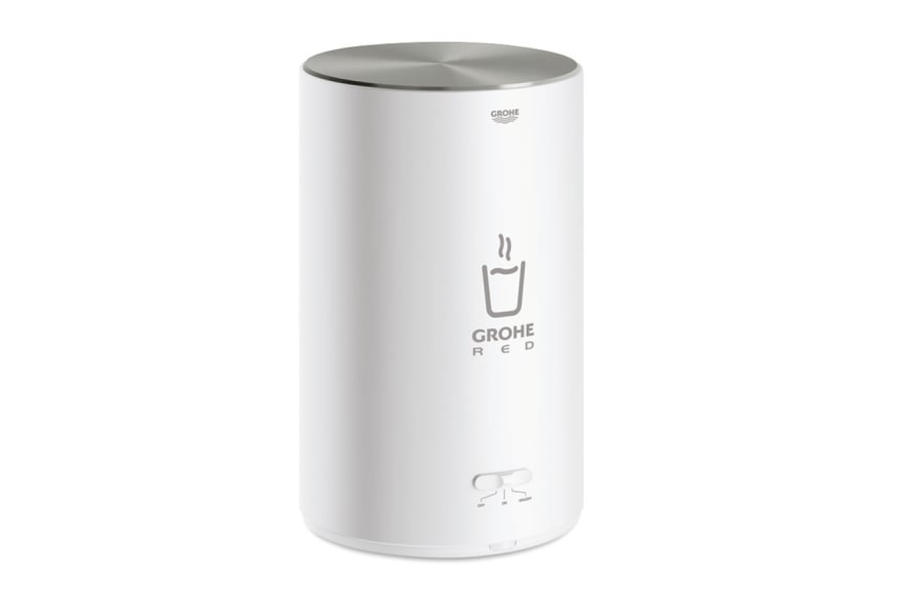 Комплект для кухни GROHE Red Mono с L-образным вентилем, бойлером M-Size и фильтром, суперсталь (30339DC1)
