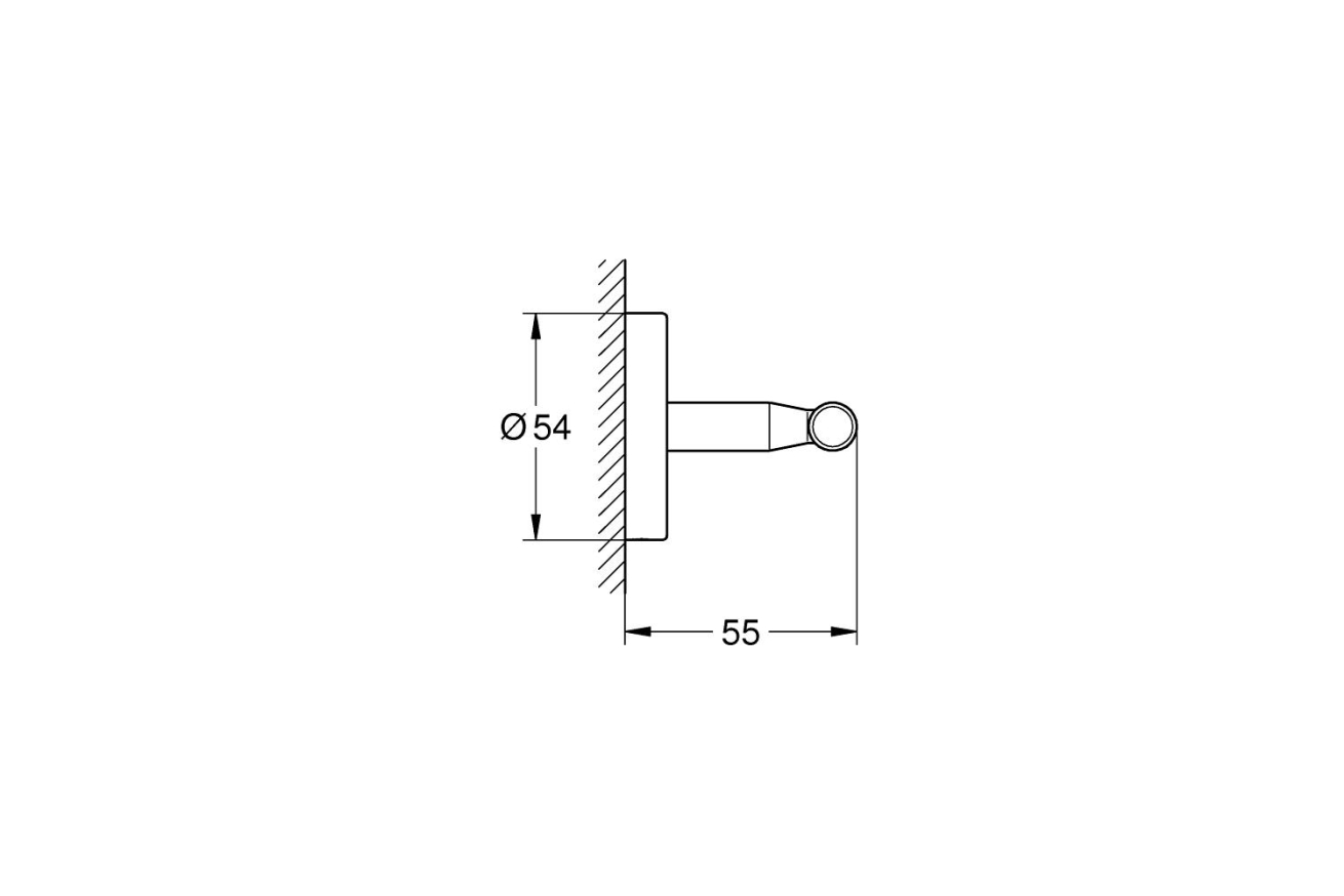 Крючок для банного халата, GROHE BauCosmopolitan, хром, (40461001)