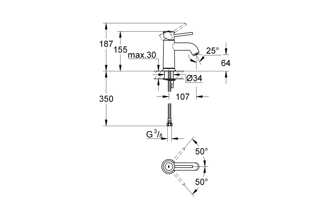 Готовый комплект для ванной комнаты GROHE Tempesta (NB0009)