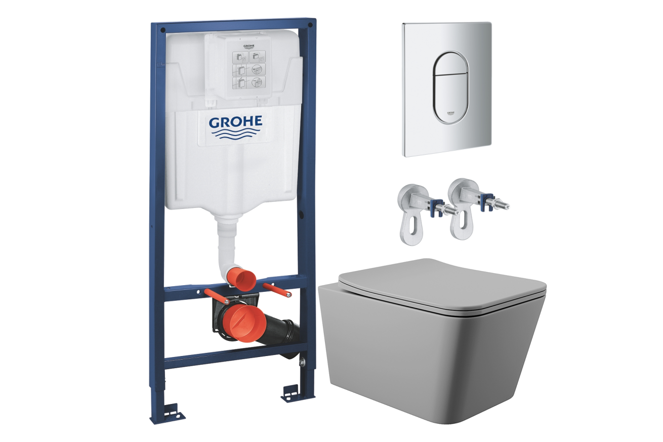Комплект инсталляции GROHE Rapid SL NW0145/S с унитазом Aqueduto MACIO MAC0130 и сиденьем с микролифтом (NW0208)