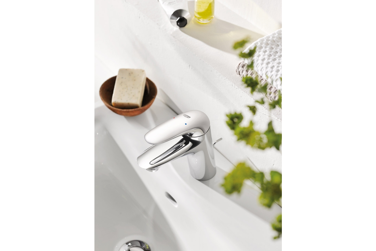 Смеситель для раковины GROHE Eurostyle с донным клапаном, хром (23707003)