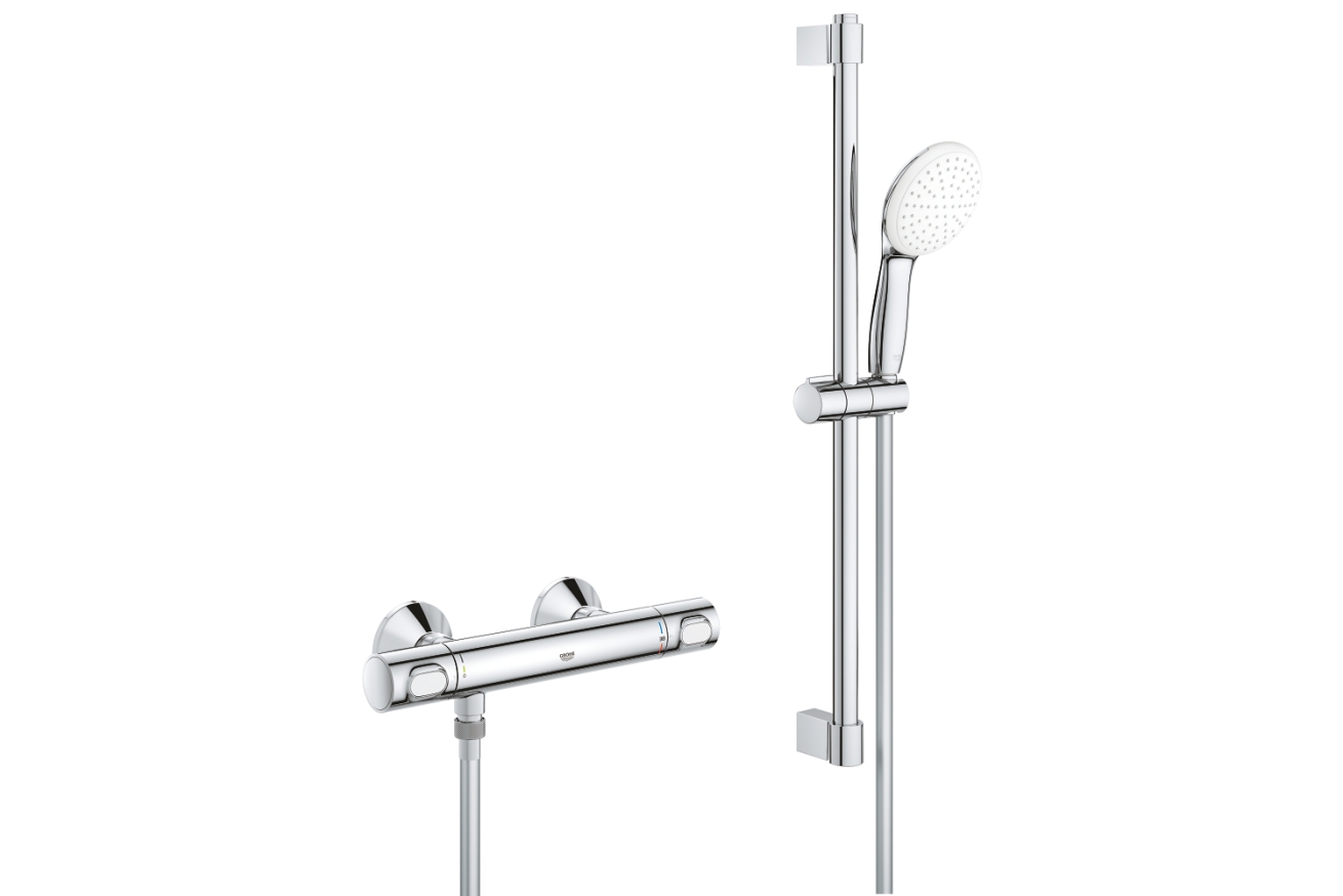 Термостат для душа GROHE Grohtherm 500 с душевым гарнитуром, хром (34796001)