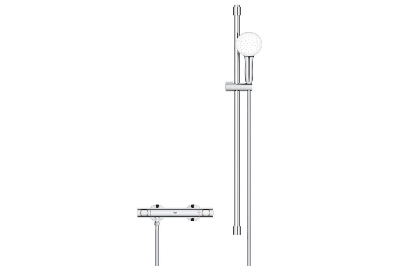 Термостат для душа GROHE Grohtherm 500 с душевым гарнитуром, хром (34797001)