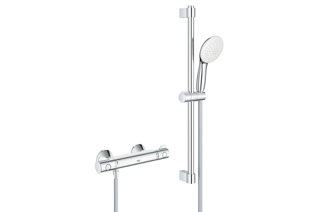 Термостат для душа GROHE Grohtherm 800 с душевым гарнитуром, хром (34565002)