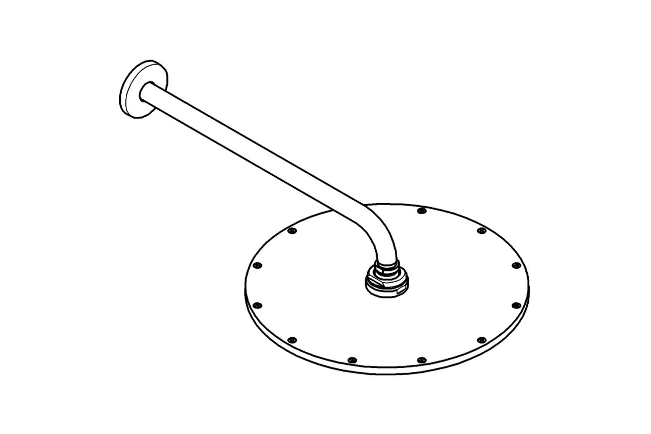 Верхний душ GROHE Rainshower Cosmopolitan Metal 310, 8 л/мин, 1 режим, 380 мм, хром (26066000)