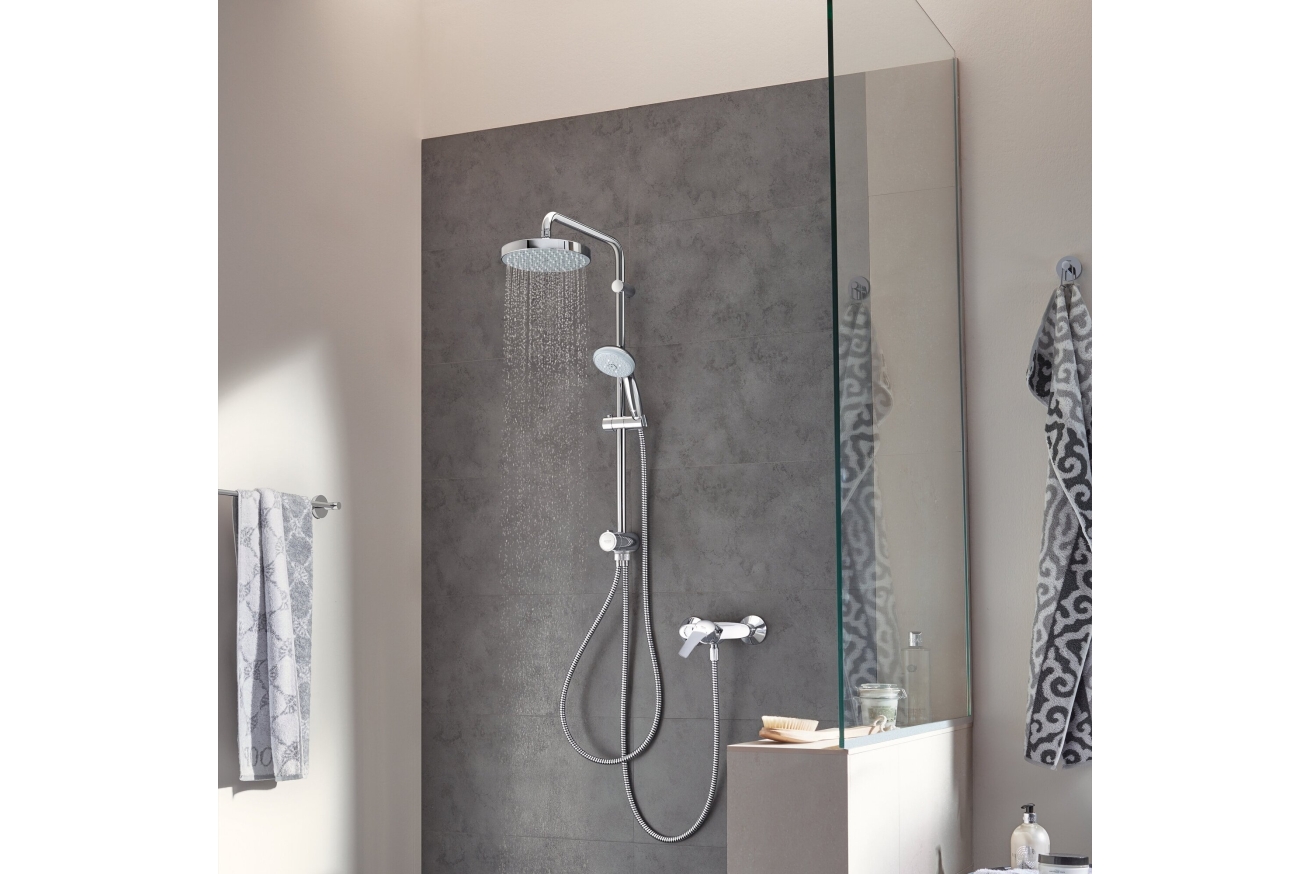 Душевая система GROHE New Tempesta 200 со смесителем для душа, хром (124410)