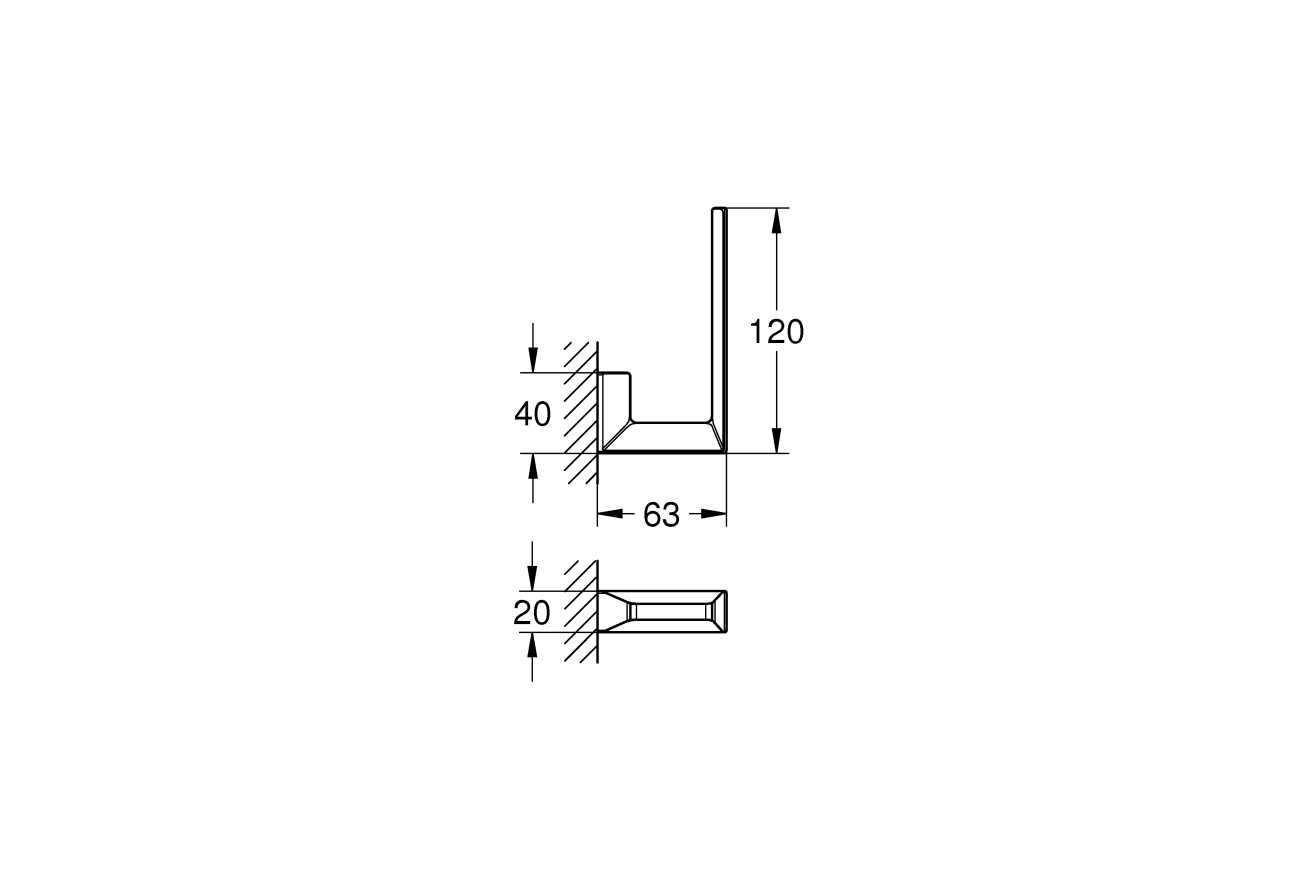 Держатель для запасного рулона туалетной бумаги GROHE Selection Cube, хром (40784000)