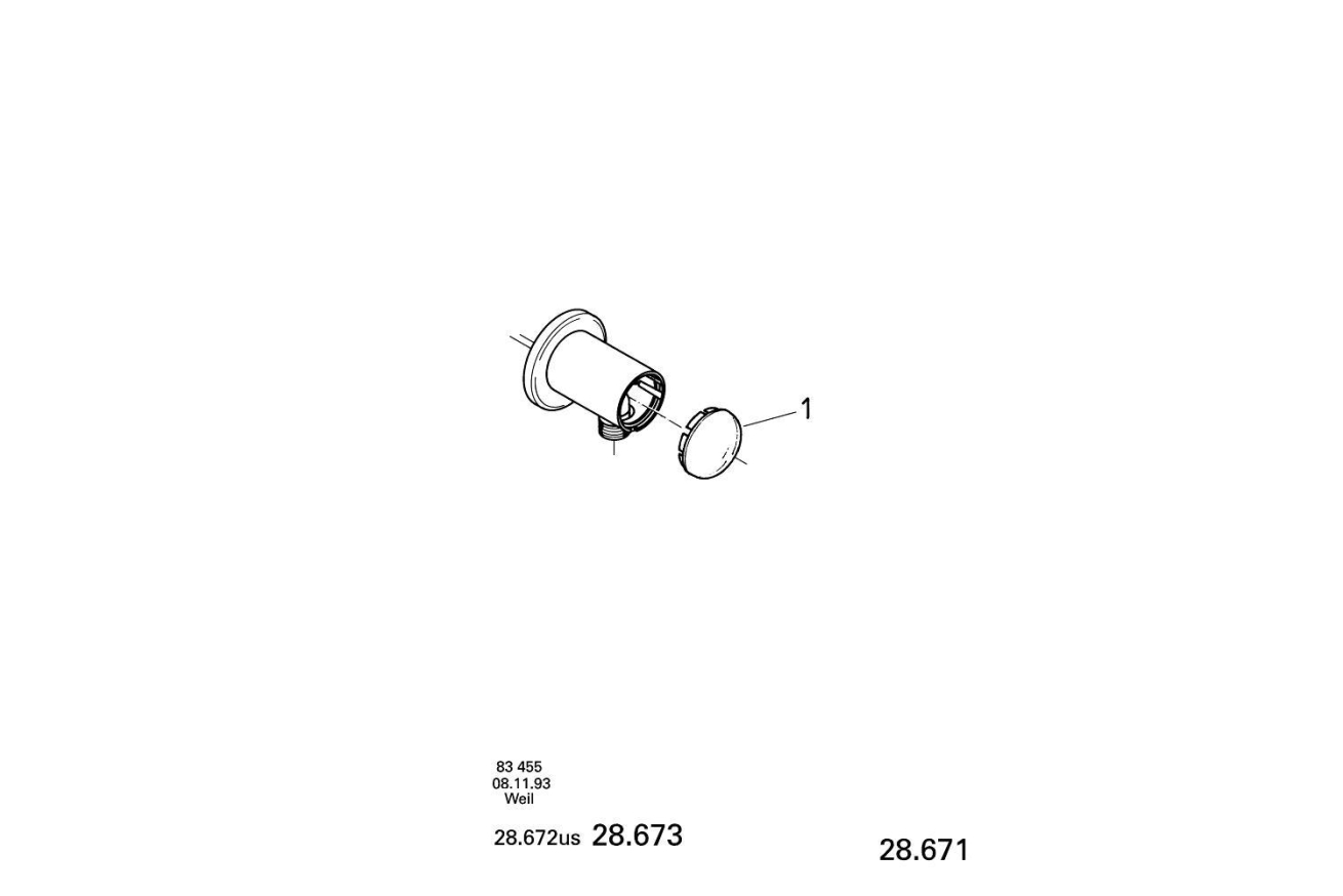 Подключение для душевого шланга GROHE Relexa, хром (28671000)