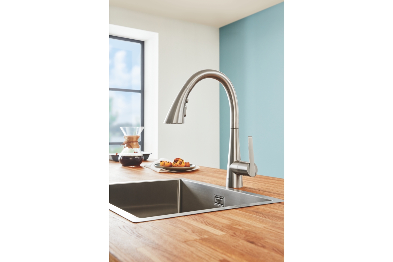 Мойка GROHE K700 60-S 55/45 1.0, нержавеющая сталь (31726SD0)