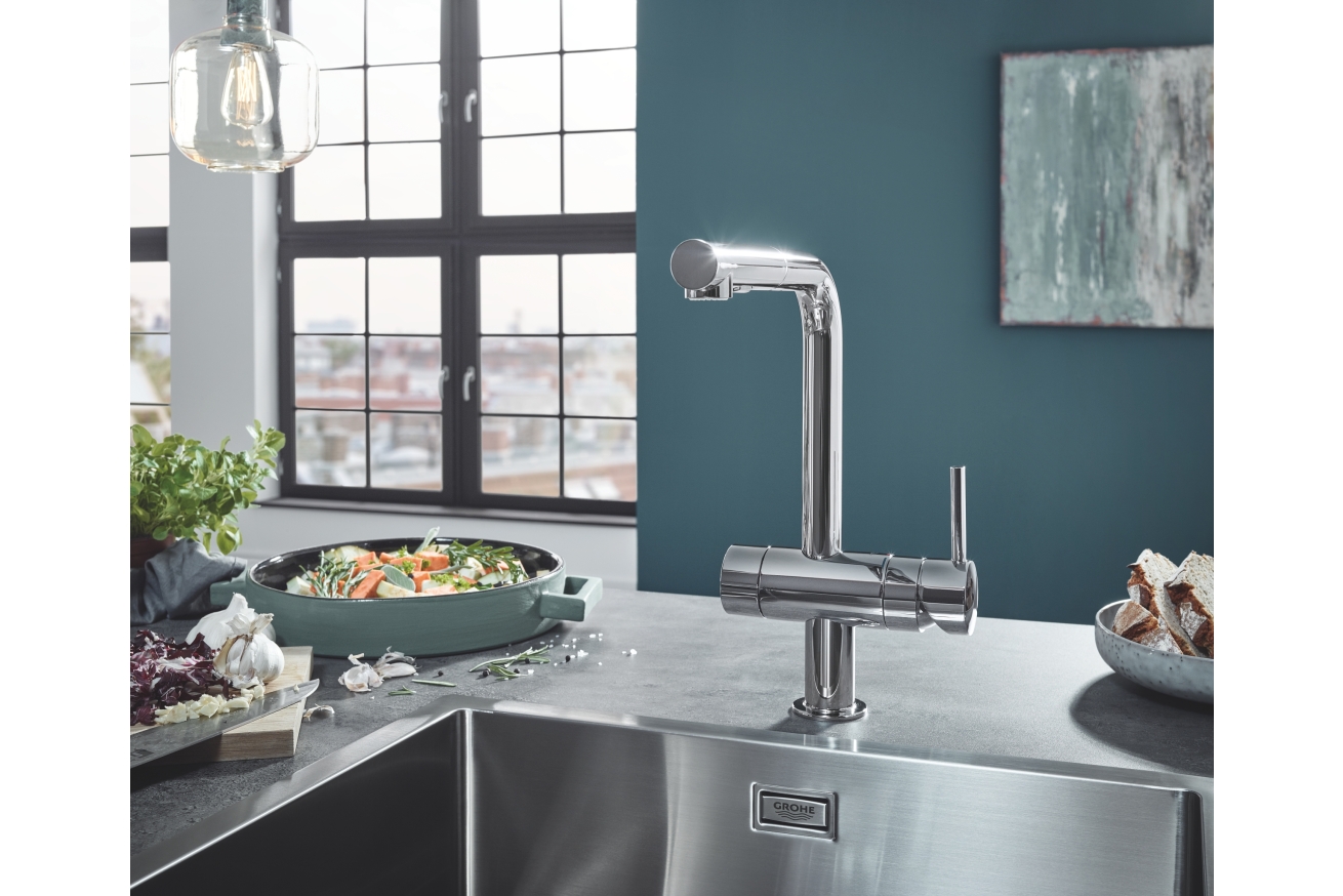 Мойка GROHE K700 60-S 55/45 1.0, нержавеющая сталь (31726SD0)