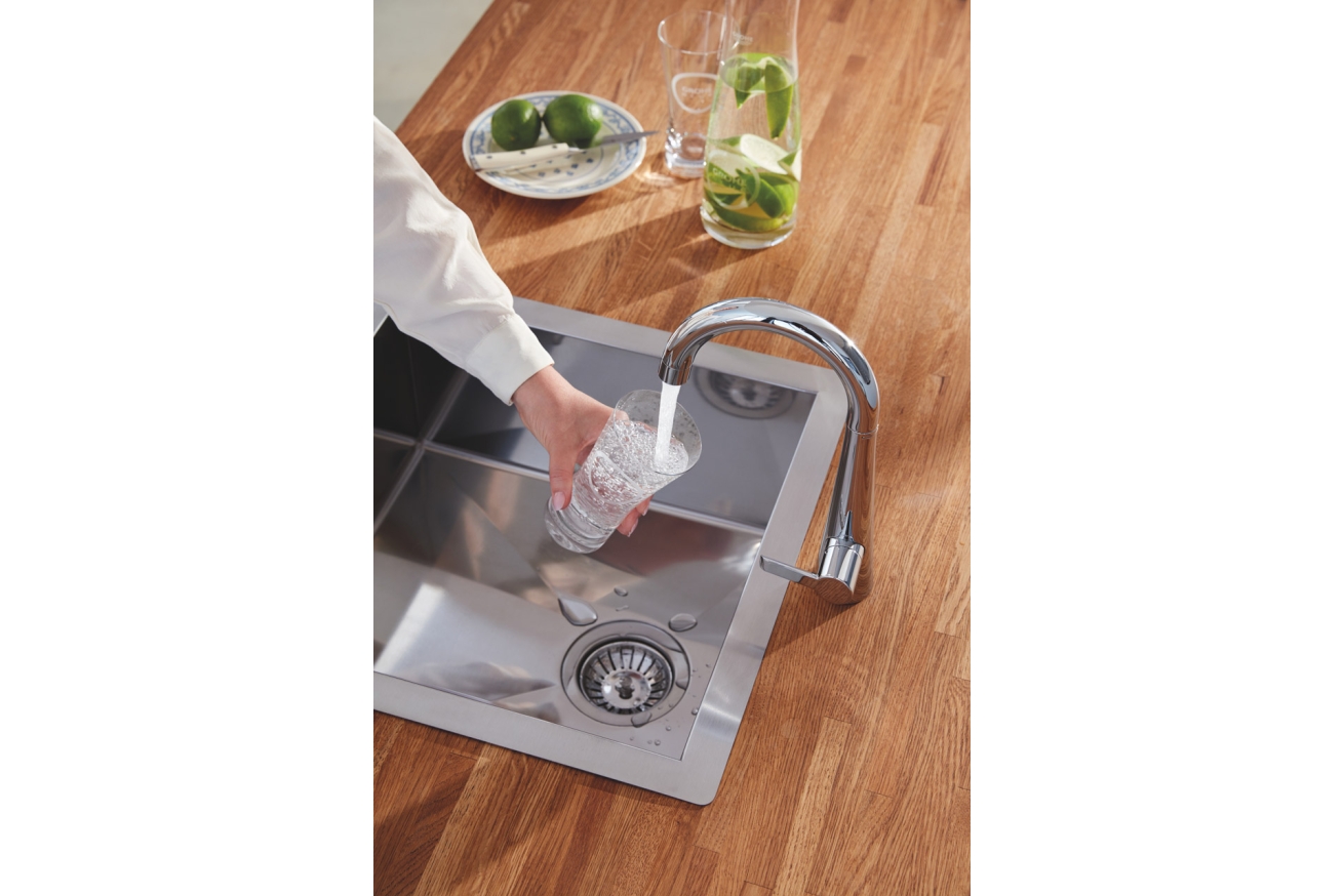 Кран для кухонной мойки GROHE Zedra для фильтрованной воды, без функции смешивания, хром (30026002)