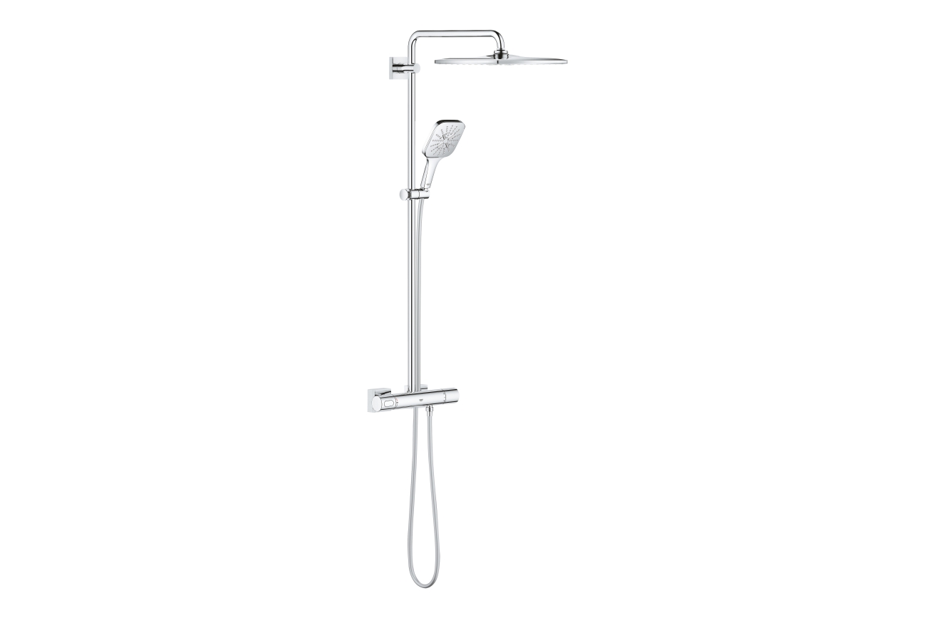 Душевая система GROHE Rainshower SmartActive 310 Cube с термостатом для душа, хром (26649000)