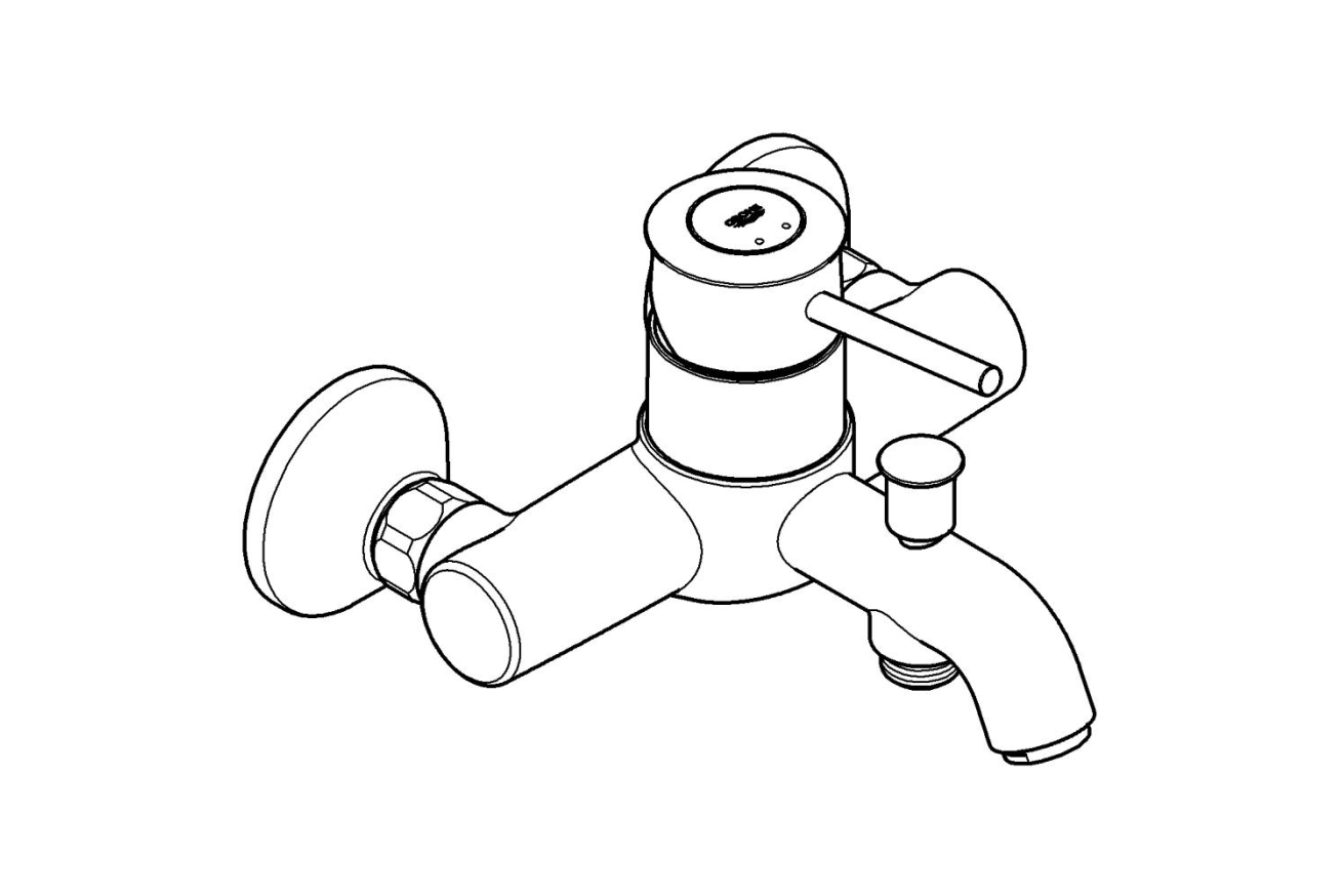 Смеситель для ванны GROHE BauClassic, хром (32865000)