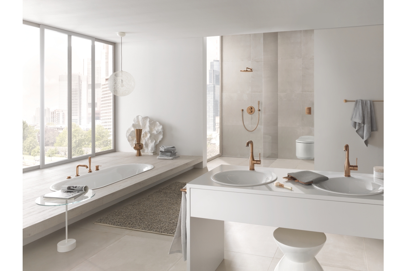 Смеситель для раковины GROHE Essence с донным клапаном, L-size, теплый закат матовый (24174DL1)