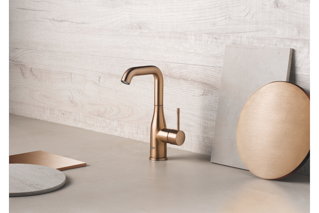 Смеситель для раковины GROHE Essence с донным клапаном, L-size, теплый закат матовый (24174DL1)