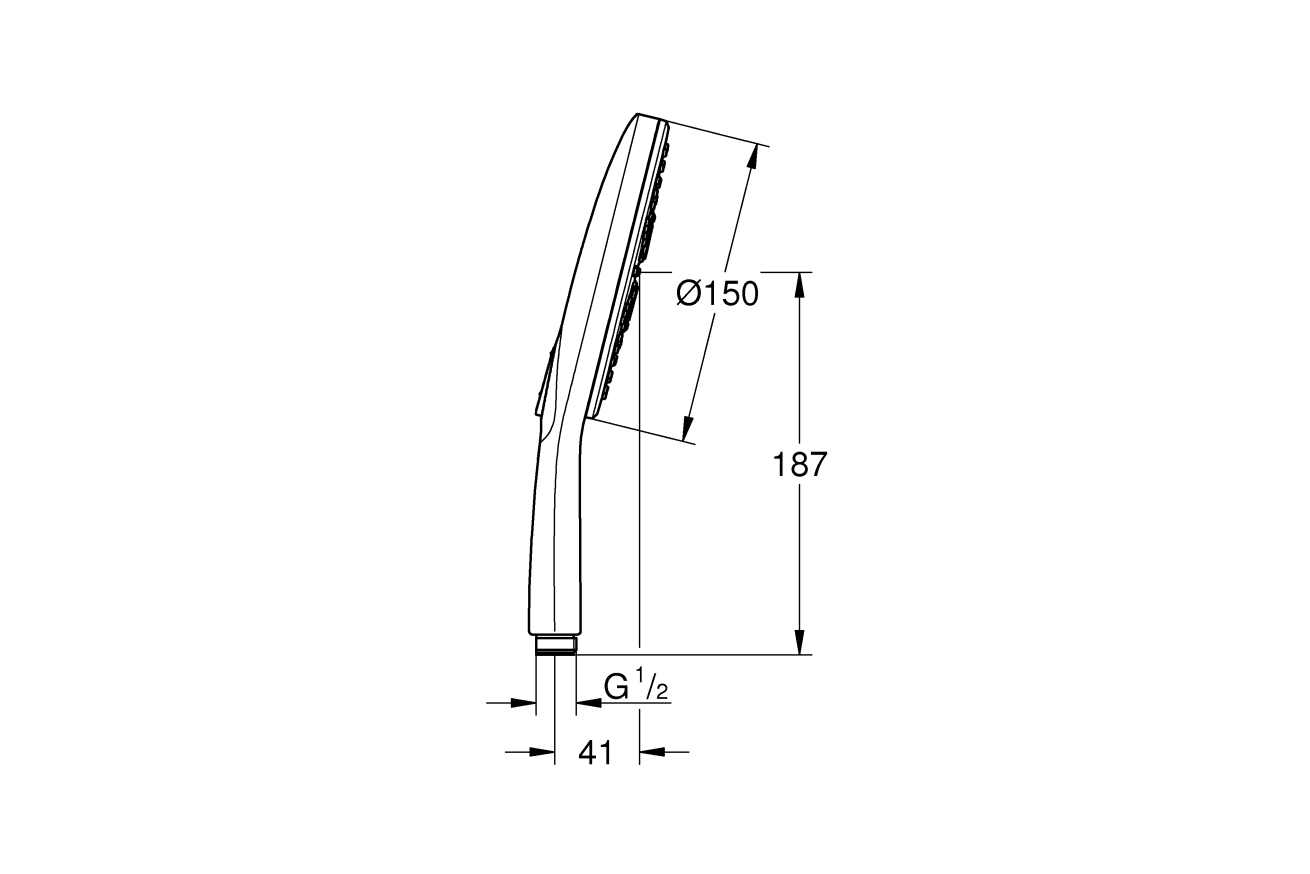 Ручной душ GROHE Vitalio SmartActive 150, 3 режима, хром (26597000)