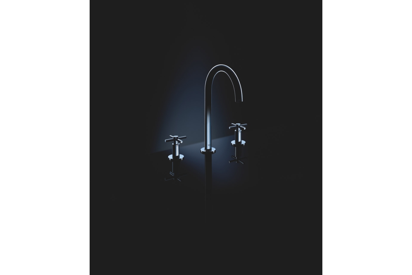 Смеситель для раковины GROHE Atrio двухвентильный на 3 отверстия, хром (20008003)