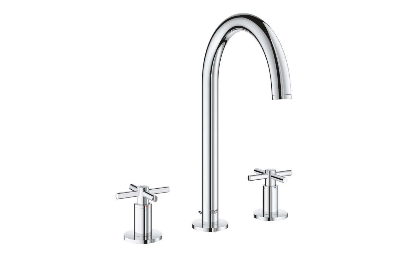 Смеситель для раковины GROHE Atrio двухвентильный на 3 отверстия, хром (20008003)